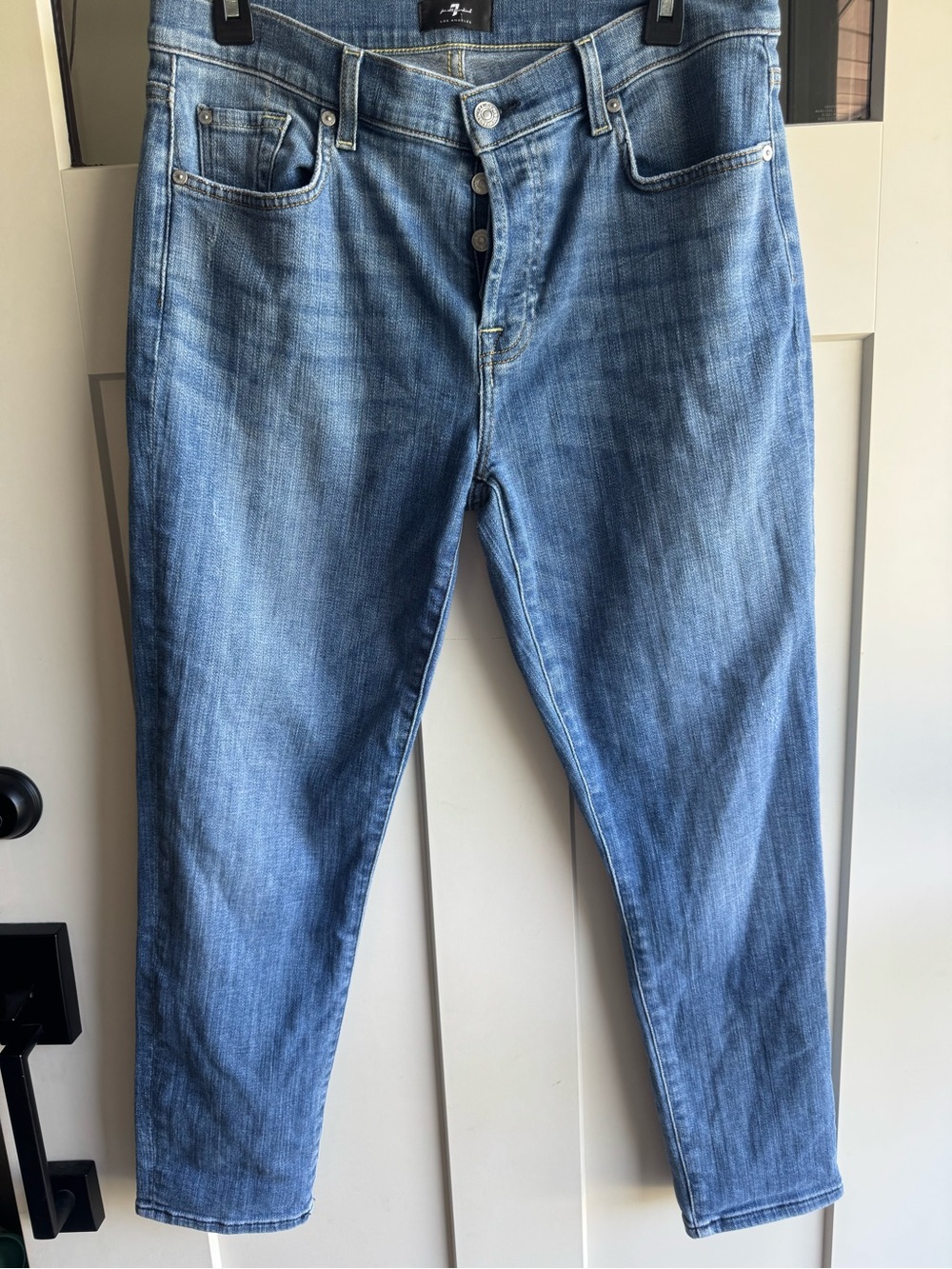 7 For All Mankind Light Blue Straight Leg Jeans